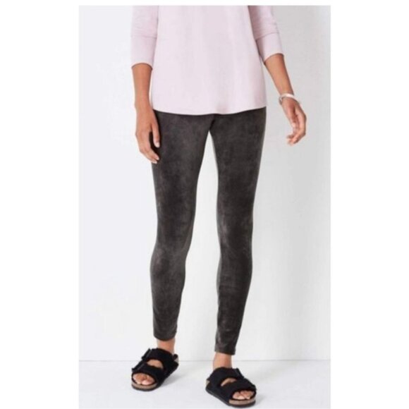 J Jill  Pure Jill Velvet valore Stretchy Leggings pants  Size Large womens gray - Picture 1 of 15